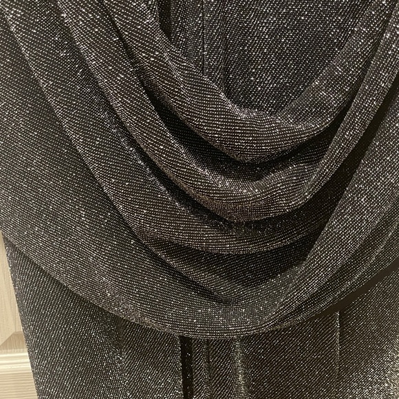 NWT Betsy & Adam Glittering Black Maxi Dress - Picture 9 of 11